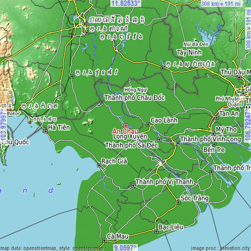 Topographic map of An Châu