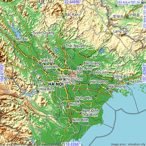 Topographic map of Lim