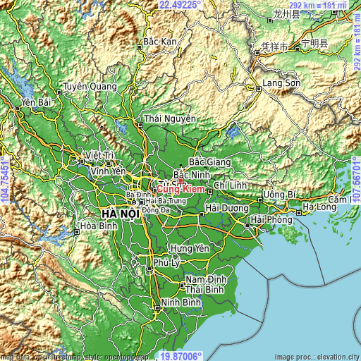 Topographic map of Cung Kiệm