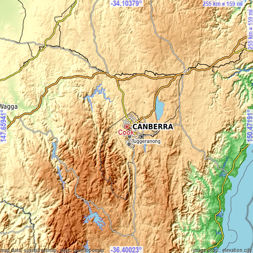 Topographic map of Cook