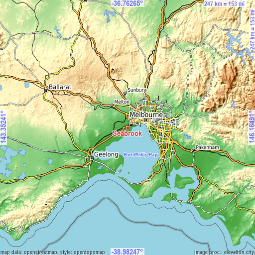 Topographic map of Seabrook