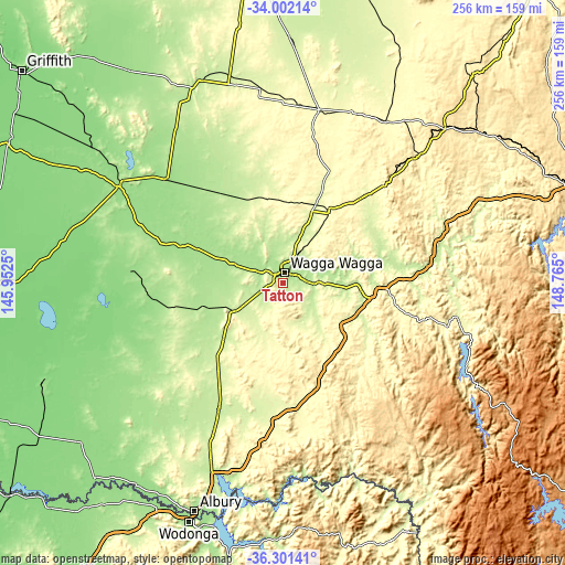 Topographic map of Tatton