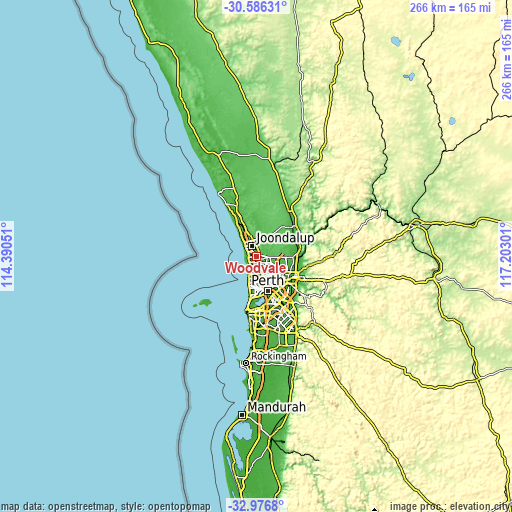 Topographic map of Woodvale