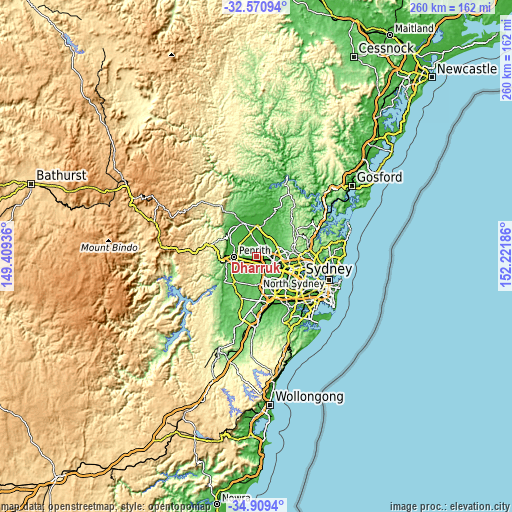 Topographic map of Dharruk