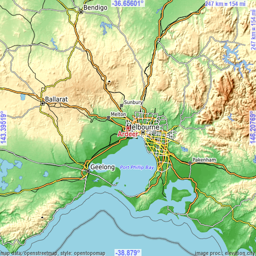 Topographic map of Ardeer