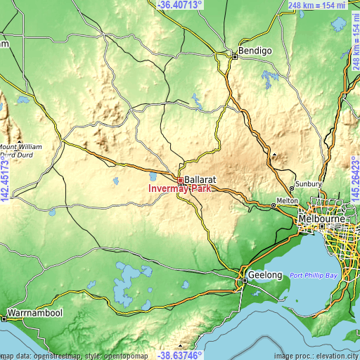 Topographic map of Invermay Park