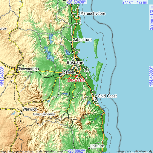 Topographic map of Drewvale
