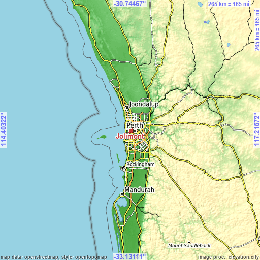 Topographic map of Jolimont