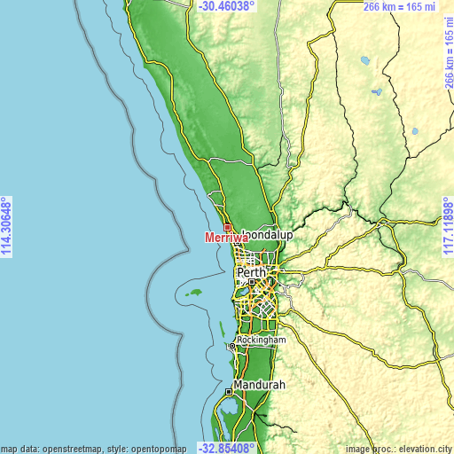 Topographic map of Merriwa