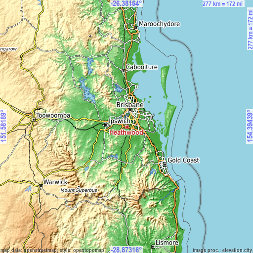 Topographic map of Heathwood