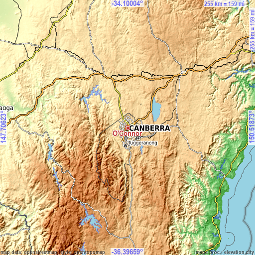 Topographic map of O'Connor