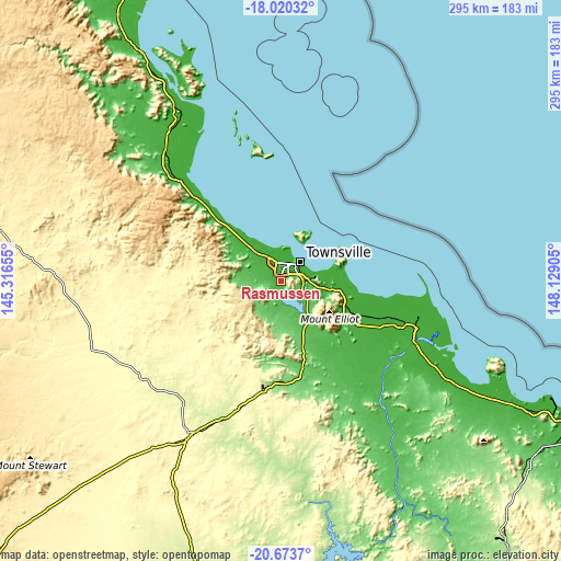 Topographic map of Rasmussen