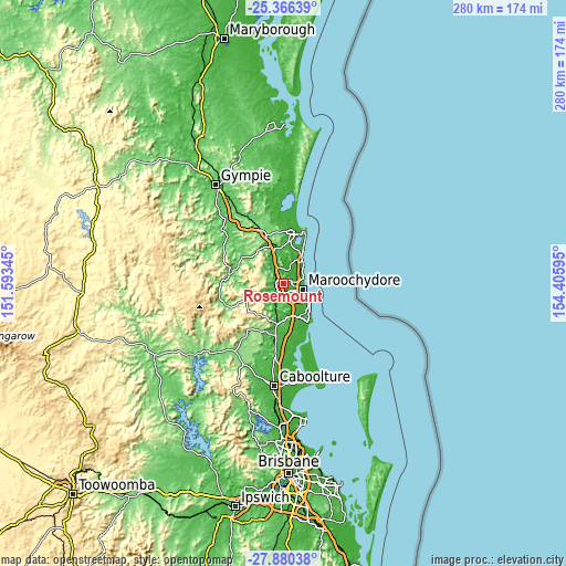 Topographic map of Rosemount