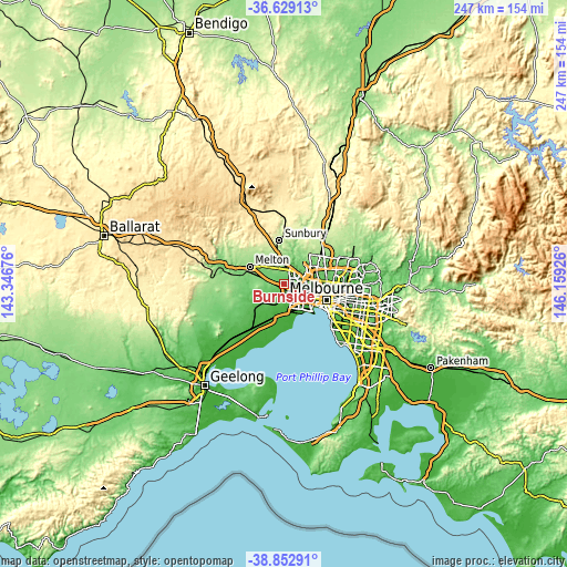 Topographic map of Burnside