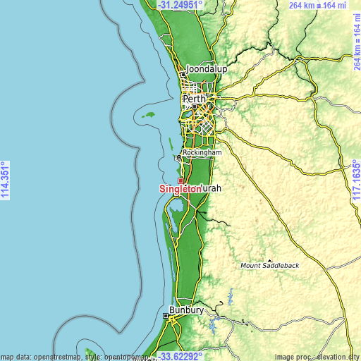 Topographic map of Singleton