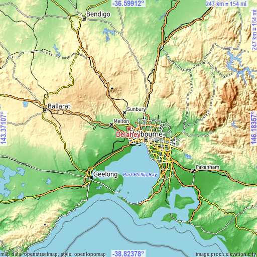 Topographic map of Delahey