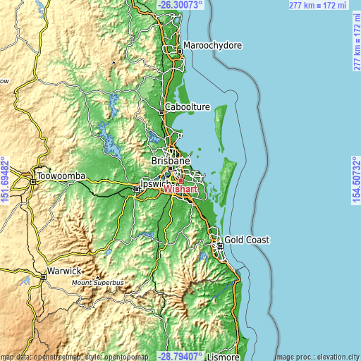 Topographic map of Wishart