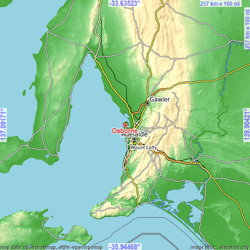 Topographic map of Osborne