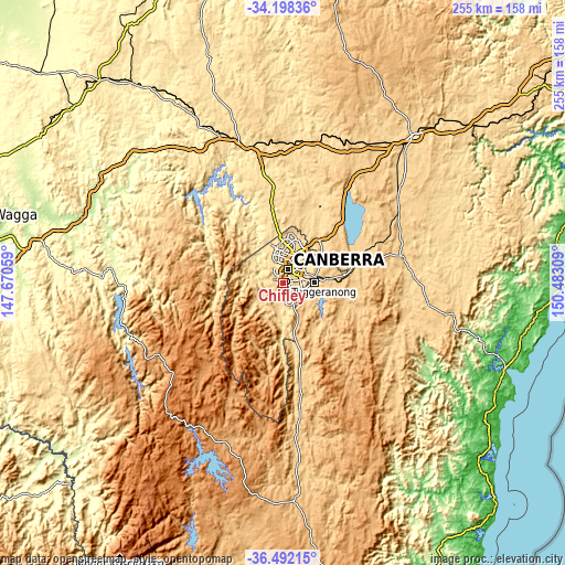 Topographic map of Chifley