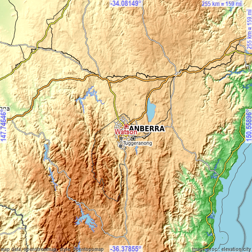 Topographic map of Watson