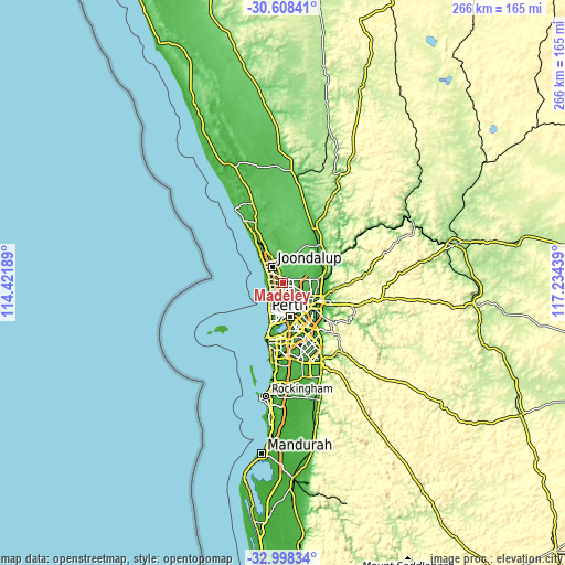 Topographic map of Madeley