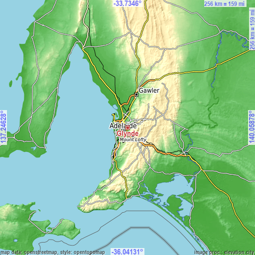 Topographic map of Glynde