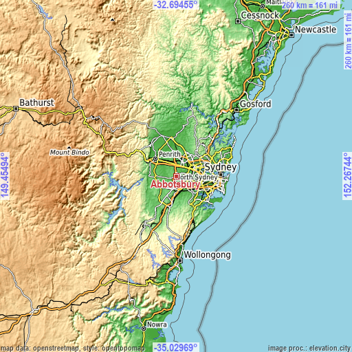 Topographic map of Abbotsbury