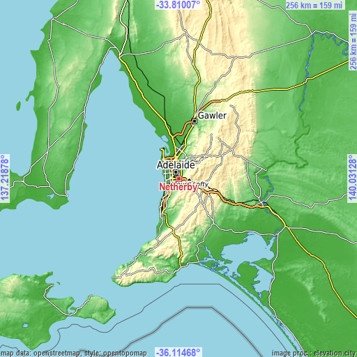 Topographic map of Netherby