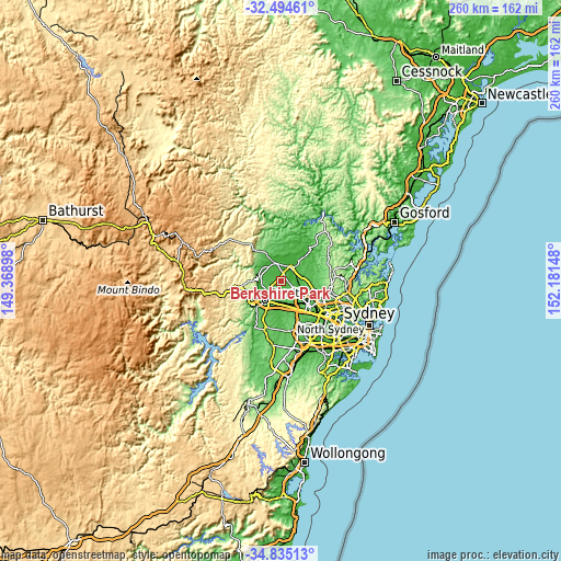 Topographic map of Berkshire Park