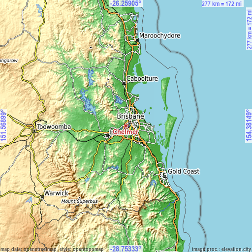 Topographic map of Chelmer