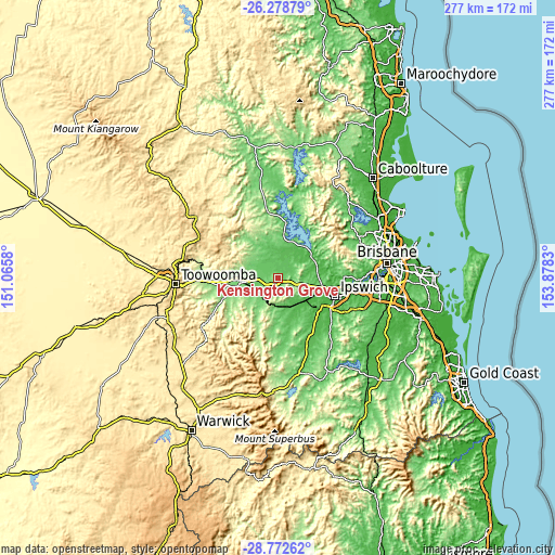 Topographic map of Kensington Grove