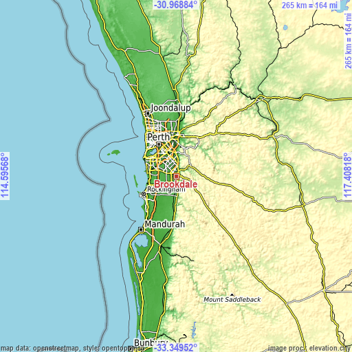 Topographic map of Brookdale