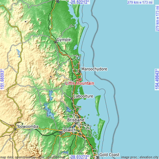 Topographic map of Little Mountain