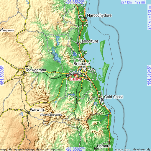 Topographic map of Gailes