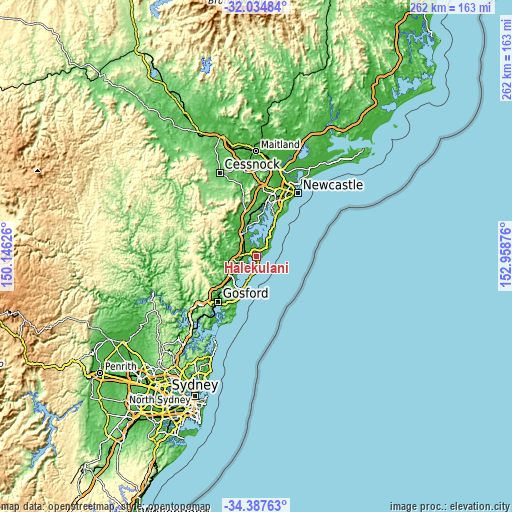 Topographic map of Halekulani