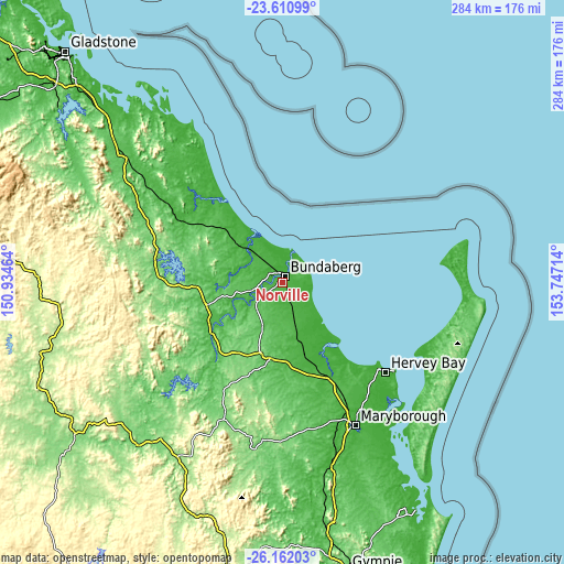 Topographic map of Norville