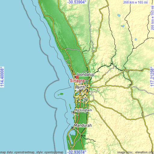 Topographic map of Sinagra