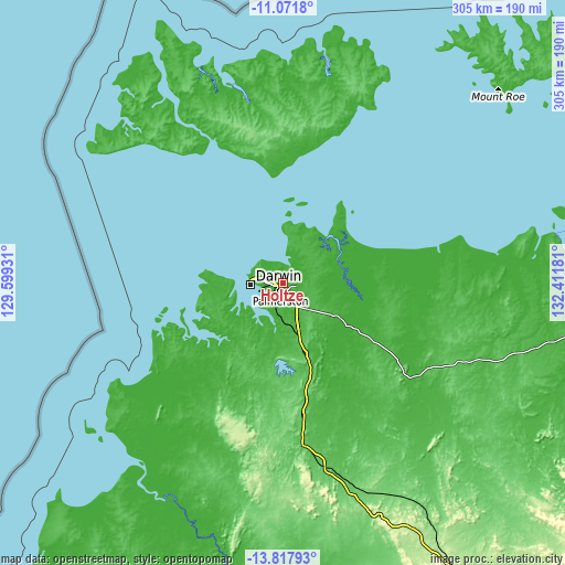 Topographic map of Holtze