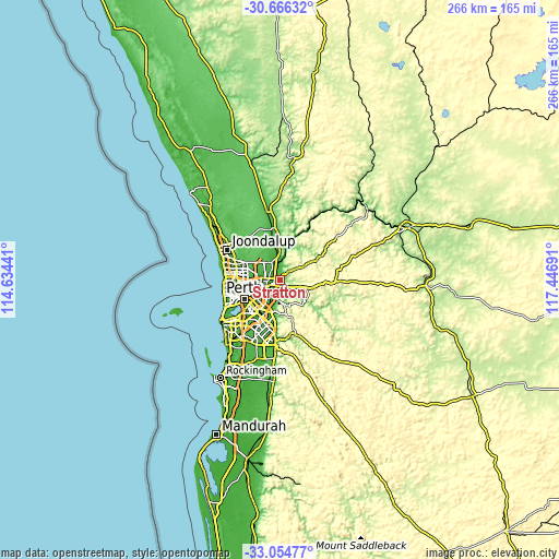 Topographic map of Stratton