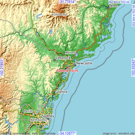 Topographic map of Speers Point