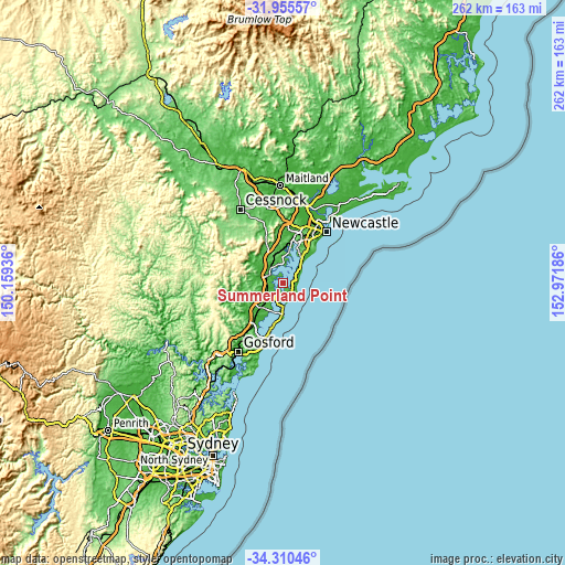 Topographic map of Summerland Point