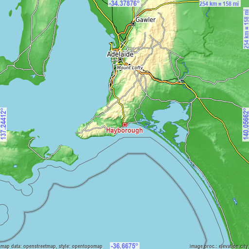 Topographic map of Hayborough