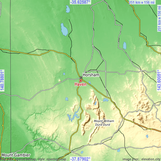 Topographic map of Haven