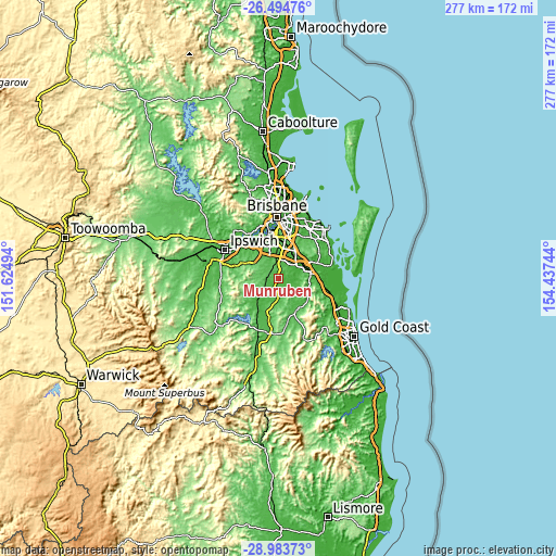 Topographic map of Munruben