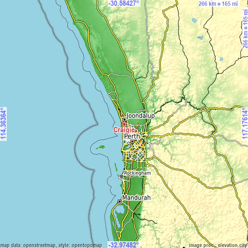 Topographic map of Craigie