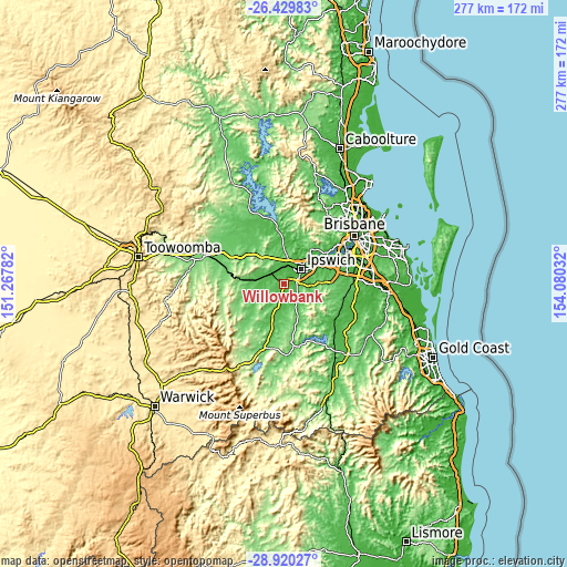 Topographic map of Willowbank