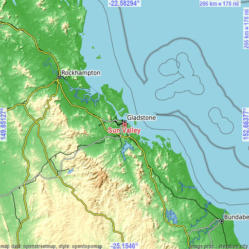 Topographic map of Sun Valley