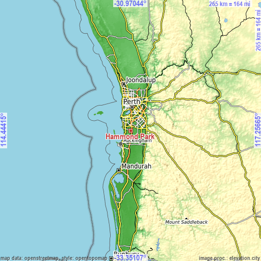 Topographic map of Hammond Park