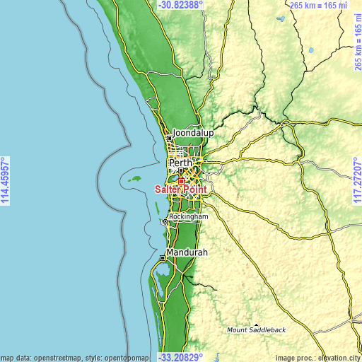 Topographic map of Salter Point