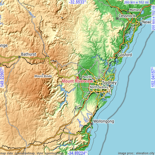 Topographic map of Mount Riverview